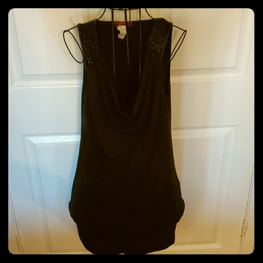 SEXY LARGE JULIA'S CLOSET BLACK SHIRT DRESS